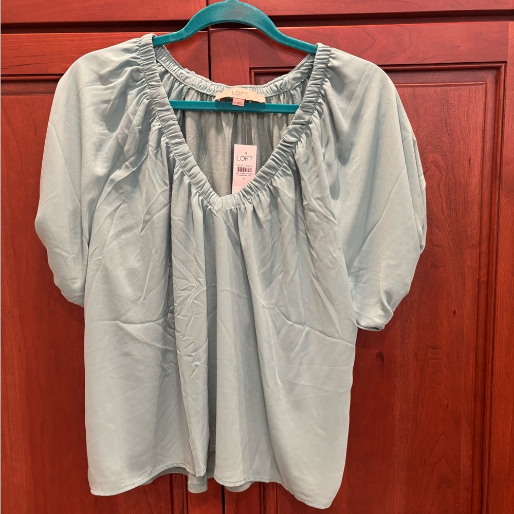 LOFT Women's Turquoise Top